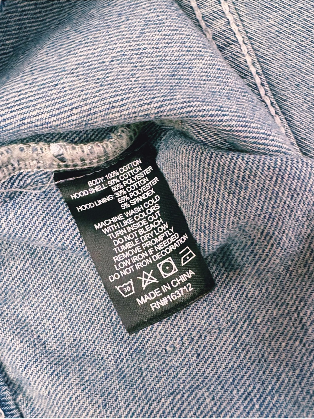 Dallas Cowboys The Wild Collective Denim Hooded Jacket Mens Small NFL - Picture 11 of 11